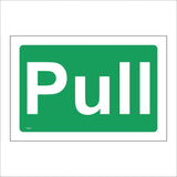 FS405 Pull White On Green Open Door