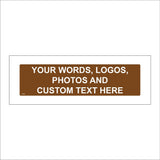 CC302L Text Words Design Logo Photo Image Custom Bespoke Brown