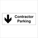 CS697 Contractor Parking Down Arrow South Below Plaque