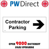 CS698 Contractor Parking Right Arrow Direction Route Way