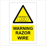 WT345 Warning Razor Wire