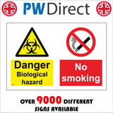 MU411 Danger Biological Hazard No Smoking