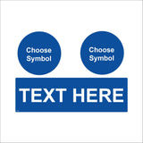 CC639 Text Symbols Box Create Design Blue