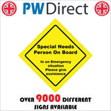TR948 Special Needs Person On Board In Emergency Please Assist