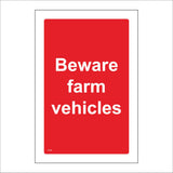 WT498 Beware Farm Vehicles