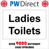 TS089 Ladies Toilet Black On White