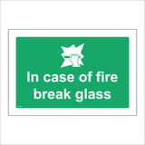 FS410 In Case Of Fire Break Glass