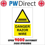 WT350 Danger Razor Wire