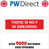 GG311 There Is No F In Swearing Wall Workplace Language