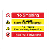 MU398 No Smoking Livestock Can Be Dangerous Not A Playground