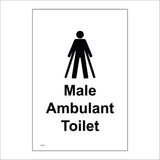 TS176 Male Ambulant Toilet Black On White