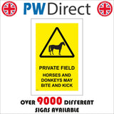 TR742 Private Field Horses Donkeys Kick Bite Stables