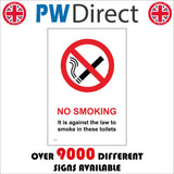 TS178 No Smoking Its Is Against Law To Smoke In These Toilets
