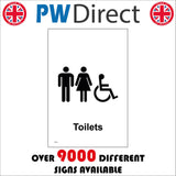 TS024 Toilets Male Female Disabled Accessible Black On White