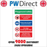 MU370 Playground Safety Gates Closed No Dogs Except Guide