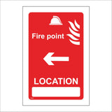 FI400 Fire Point Location Left Arrow White Box