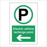 TR814 Electric Vehicle Recharge Point Left Arrow