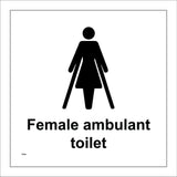 TS264 Female Ambulant Toilet Black On White