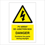WT422 PV Array DC Junction Box Danger Contains Live Parts