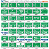 FS378 Fire Exit Diagonal Up Right Arrow Door