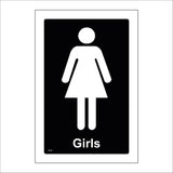 TS036 Girls Toilet White On Black