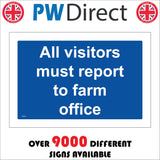TR913 All Visitors Must Report To Farm Office