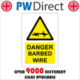 WT336 Danger Barbed Wire