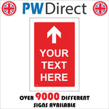 FI392 Your Text Here Up Forward Arrow Made To Order Custom