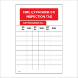 FI410 Fire Extinguisher Inspection Tag Details