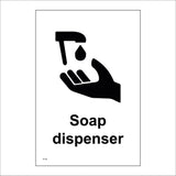 TS128 Soap Dispenser Black On White