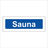 GG405 Sauna White On Blue Plaque