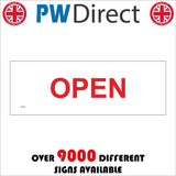 CS368 Open Shop Sign Door Red