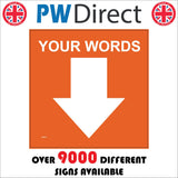 WM064E Your Words Down South Arrow Nature Trail Orange Custom