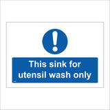 MA905 This SinkFor Utensil Wash Only