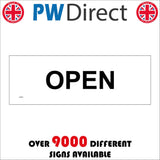 CS369 Open Sign Shop Door Black