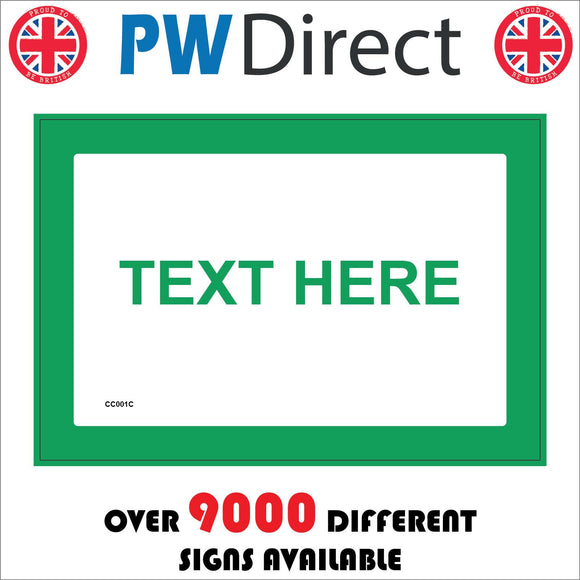 CC001C Text Here Choice Words Create Design  White Green