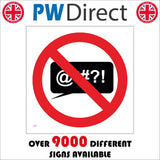 GG305 No Swearing Speech Bubble Grawlix Typographical