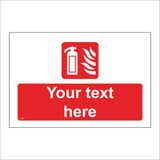 FI477 Fire Extinguisher Your Text Here Made To Order Custom