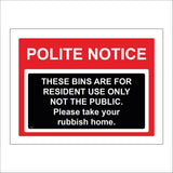 GG412 These Bins For Resident Public Take Rubbish Home
