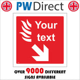 FI366 Your Text Flames Diagonal Right Down Arrow Custom