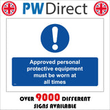 MB049 Approved Personal Protective Equipment Worn All Times