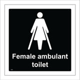 TS263 Female Ambulant Toilet White On Black