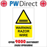 WT352 Warning Razor Wire