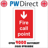 FI391 Fire Call Point Down Arrow