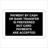 SE171 Payment By Cash Bank Transfer Preferred Card Accepted