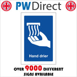 TS129 Hand Drier White On Blue