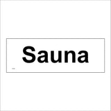 GG404 Sauna Black On White Plaque