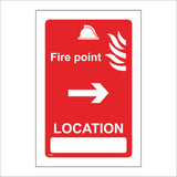 FI403 Fire Point Location Right Arrow White Box