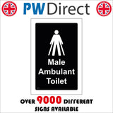 TS175 Male Ambulant Toilet White On Black