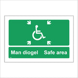 FS581 Man Diogel Safe Area Welsh English Bilingual